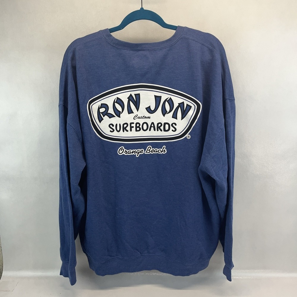 RON JON SURF SHOP Men's Sweatshirt Orange Beach Size XXL-Excellent Condition